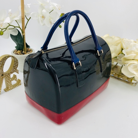 Authentic Furla Large Candy Jelly Satchel Handbag - Picture 2 of 8